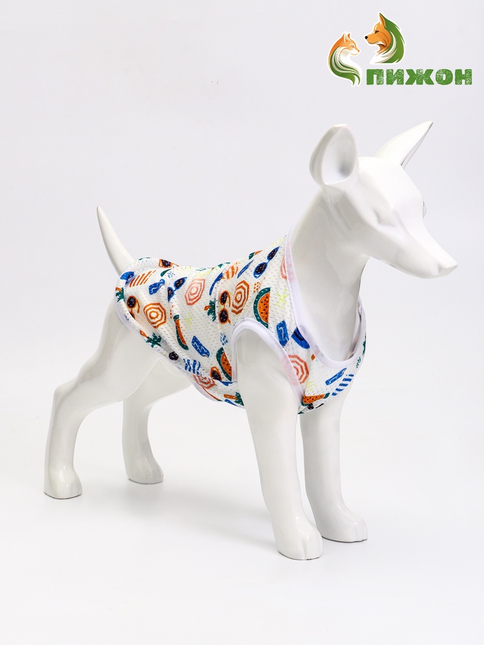 Майка для животных «Отпуск», размер L, ДС 32 см, ОГ 42 см, ОШ 32 см