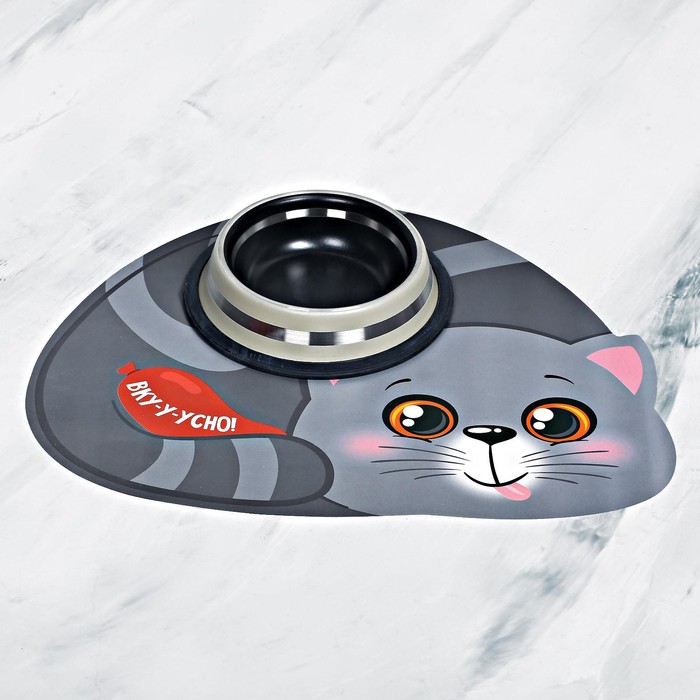 Коврик под миску «Вку-у-усно!» 35×28 см