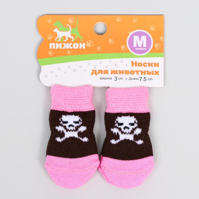 Носки нескользящие «Пиратские», M (3/4×7 см), набор 4 шт.