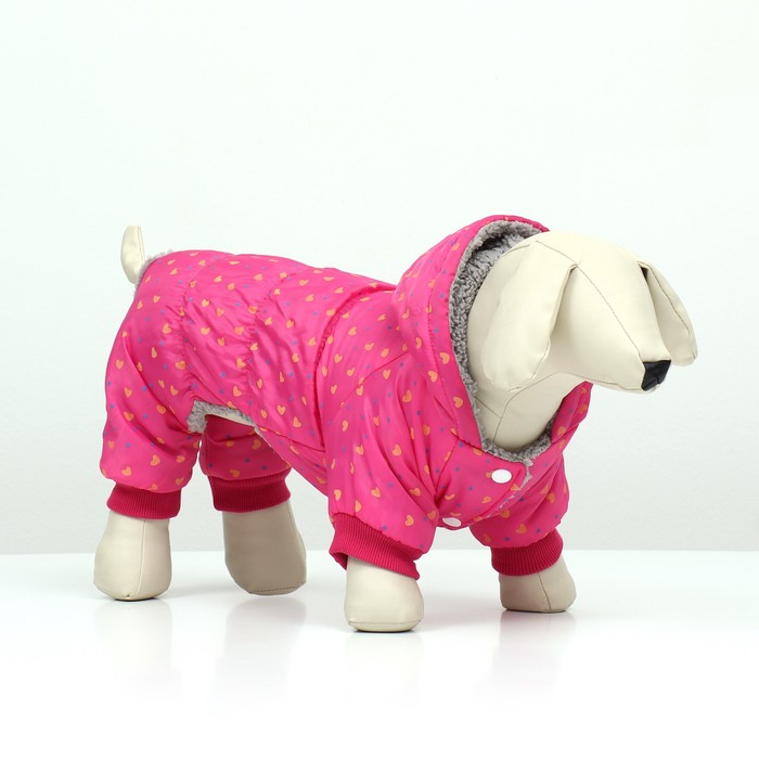 Комбинезон «Нежный путь», на меховом подкладе, размер XL, ДС 40, ОШ 40, ОГ 50 см, розовый