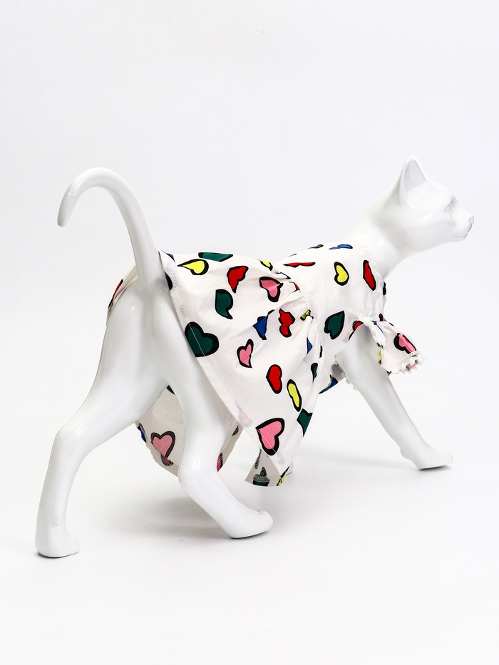 Платье для животных «Арлекино», размер M, ДС 30, ОГ 40 см, полиэстер