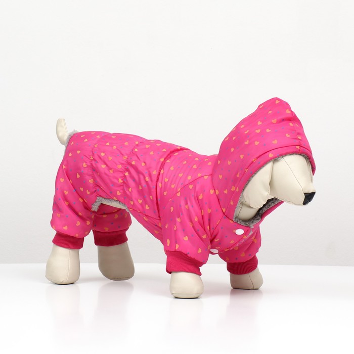 Комбинезон «Нежный путь», на меховом подкладе, размер XL, ДС 40, ОШ 40, ОГ 50 см, розовый