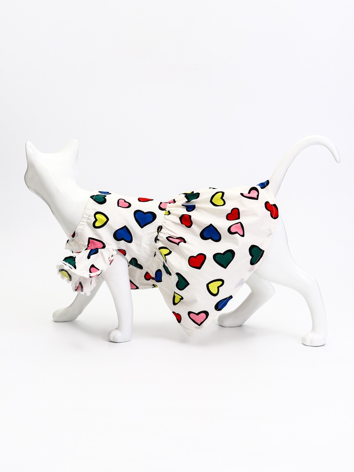 Платье для животных «Арлекино», размер M, ДС 30, ОГ 40 см, полиэстер