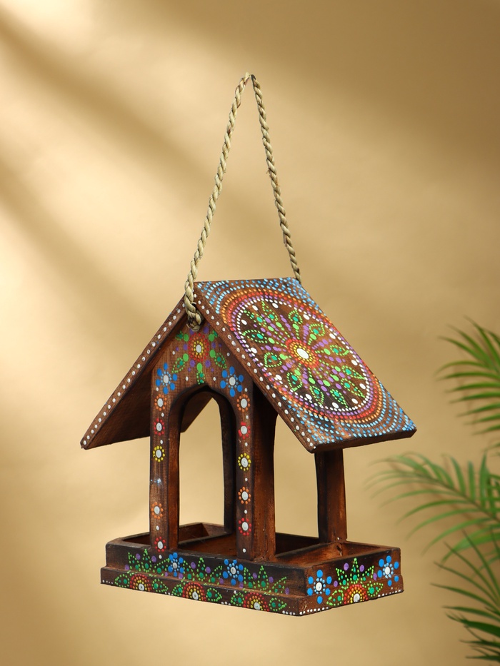Подвесной декор «Кормушка для птиц», 14×26×26 см, дерево