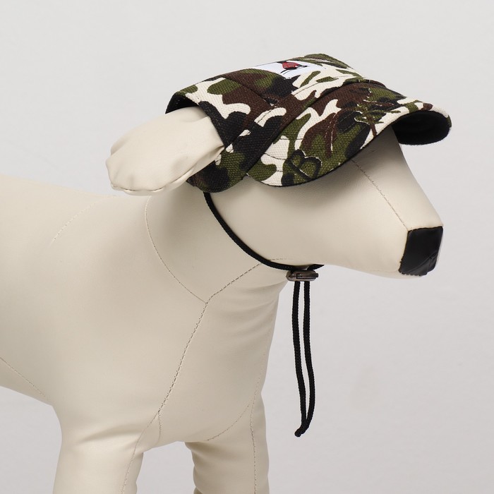 Кепка для собак, размер S, 22-34 см, камуфляж