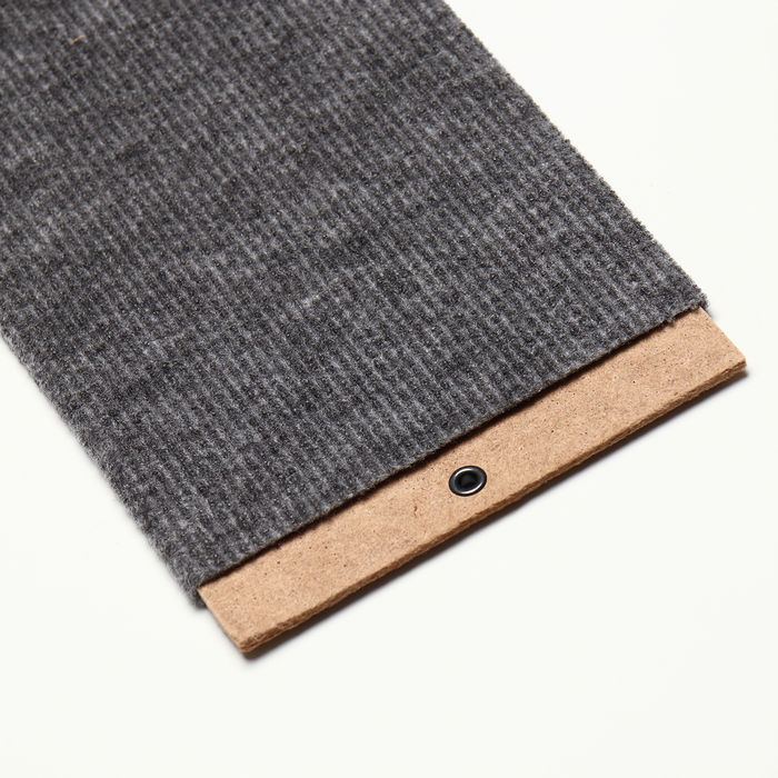 Когтеточка «Пижон», 60×15 см, ДВП, ковролин, серая