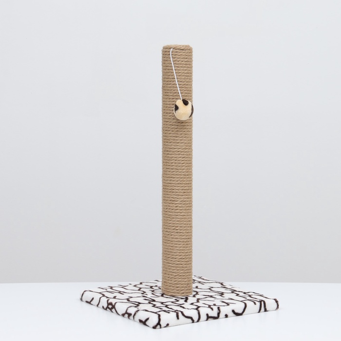 Когтеточка «Столбик», 54×30×30 см, на подставке, джут, цвет МИКС