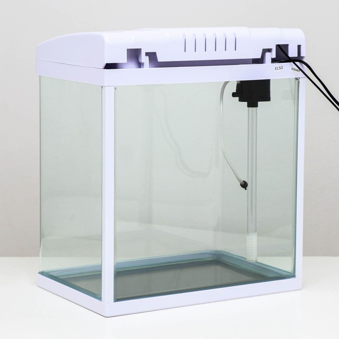 Аквариум SeaStar LS-380F в комплекте: LED-лампа, фильтр, 30 л, белый