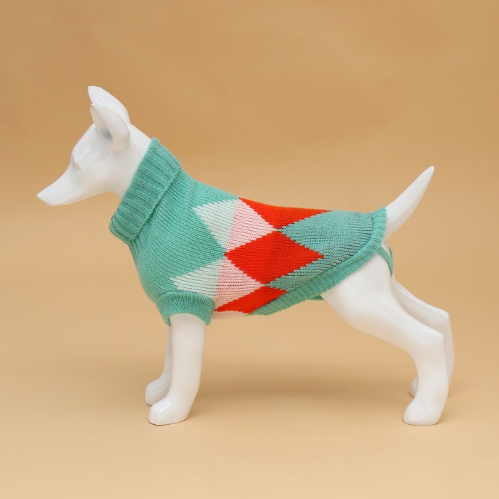 Свитер для животных «Весеннее настроение», размер S, ДС 23, ОШ 23, ОГ 26-45 см, зелёный
