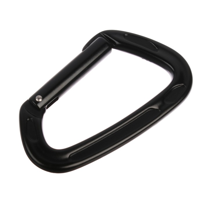 Карабин с защёлкой «Мастер К», 10×6 см, 22 KN, чёрный