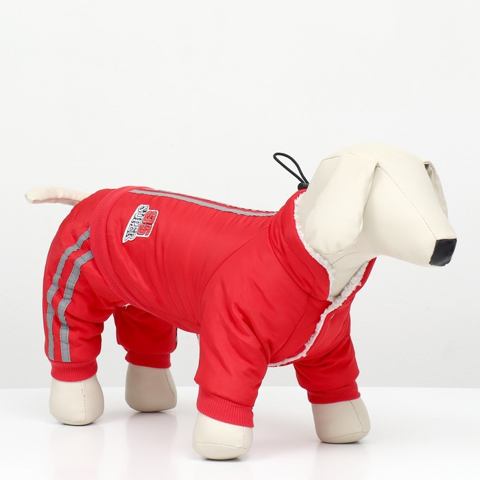 Комбинезон «Спорт», размер L, ДС 35, ОГ 45, ОШ 35 см, со светоотражающими полосами, красный