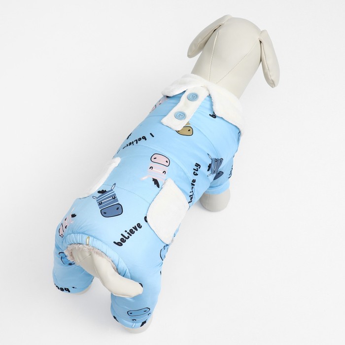 Комбинезон «Метель», размер XS, ДС 20 см, ОГ 30, ОШ 21 см, голубой