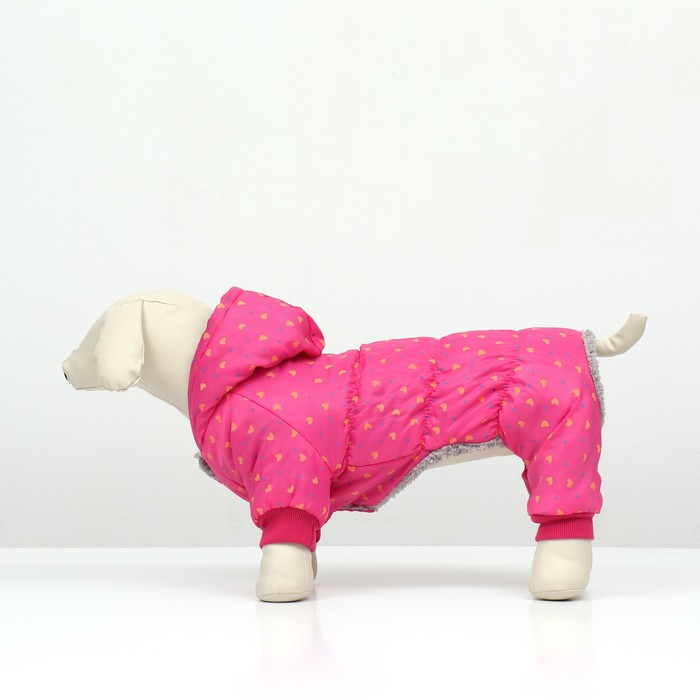 Комбинезон «Нежный путь», на меховом подкладе, размер XL, ДС 40, ОШ 40, ОГ 50 см, розовый