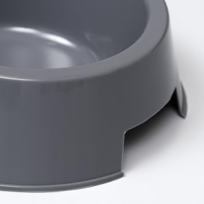 Миска, 400 мл, 17×17×5 см, пластик, серая