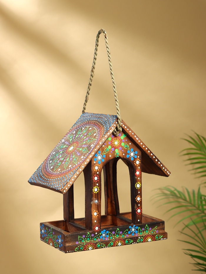 Подвесной декор «Кормушка для птиц», 14×26×26 см, дерево