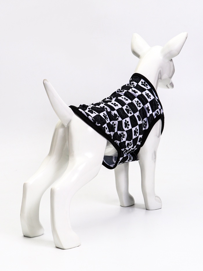 Майка для животных «Шахматы», размер M, ДС 29 см, ОГ 36 см, ОШ 26 см