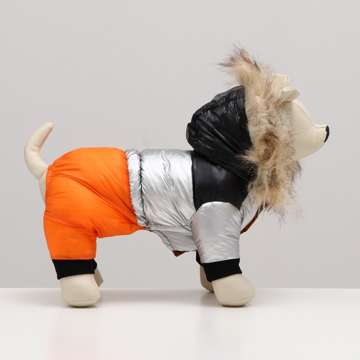 Комбинезон «Пушок», размер 18, ДС 40 см, ОГ 50 см, ОШ 38 см, коралловый