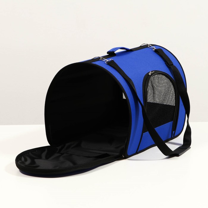Сумка - переноска для животных, 49×30×35 см, 2 входа, синяя
