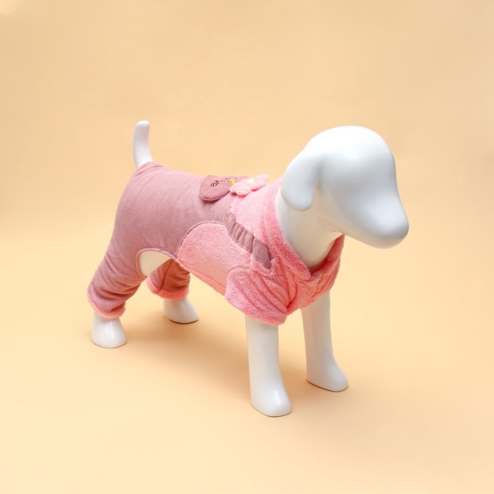 Комбинезон Love, размер 2XL, ДС 45 см, ОГ 55 см, ОШ 45 см, розовый