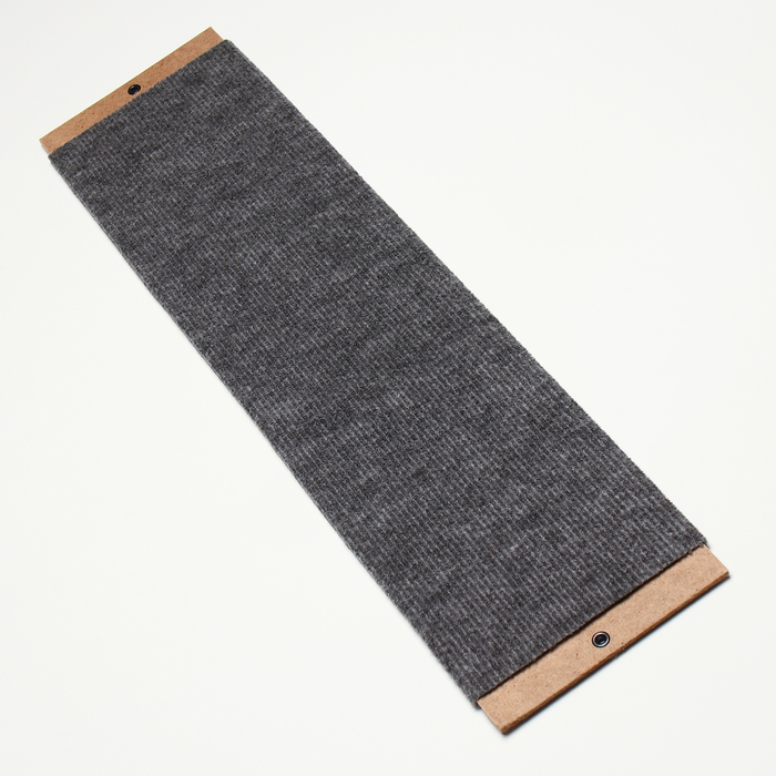 Когтеточка «Пижон», 60×15 см, ДВП, ковролин, серая