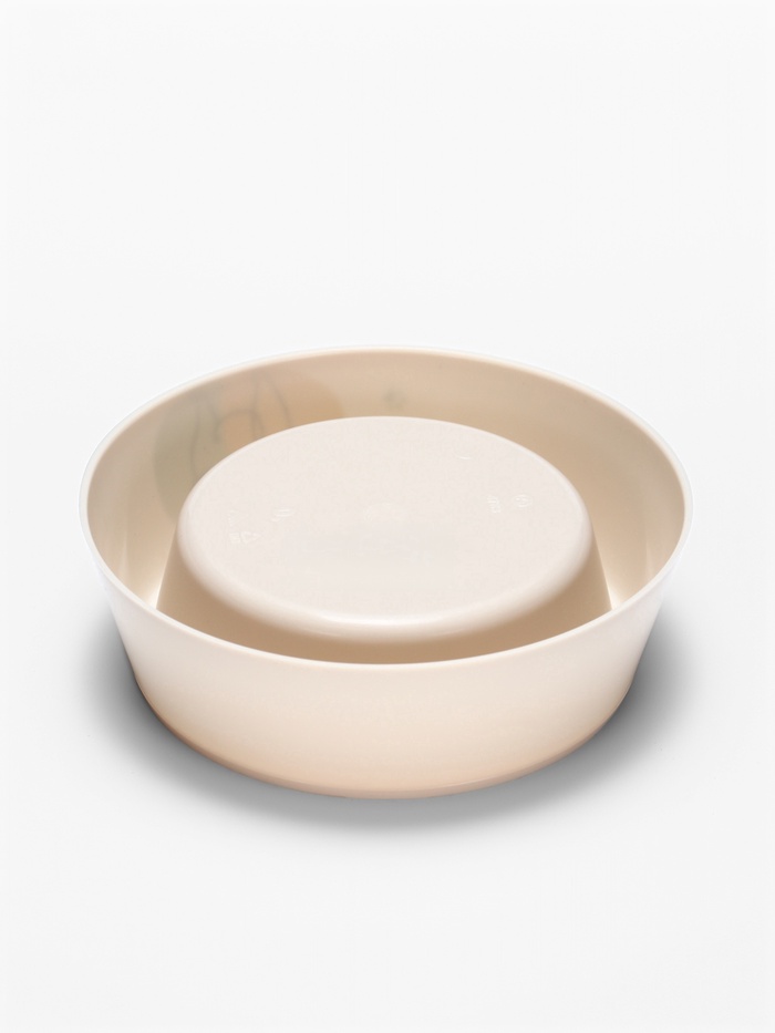 Миска «Мур-мяу» для кошек 0.3 л, 14.5×14.5×4 см, светло-бежевый