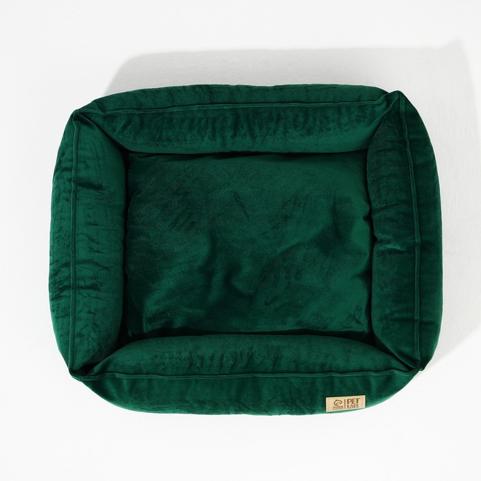Лежанка для кошек и собак велюровая Pet Lab, 45×40×15 см, изумрудная