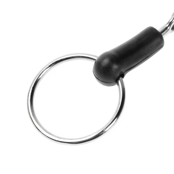 Удило для лошади с гипоаллергенным пластиком, 140 мм, металл