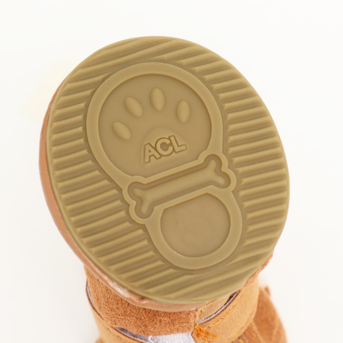 Ботинки для животных «Элеганс», набор 4 шт., размер 5 (подошва 6×5 см) коричневые