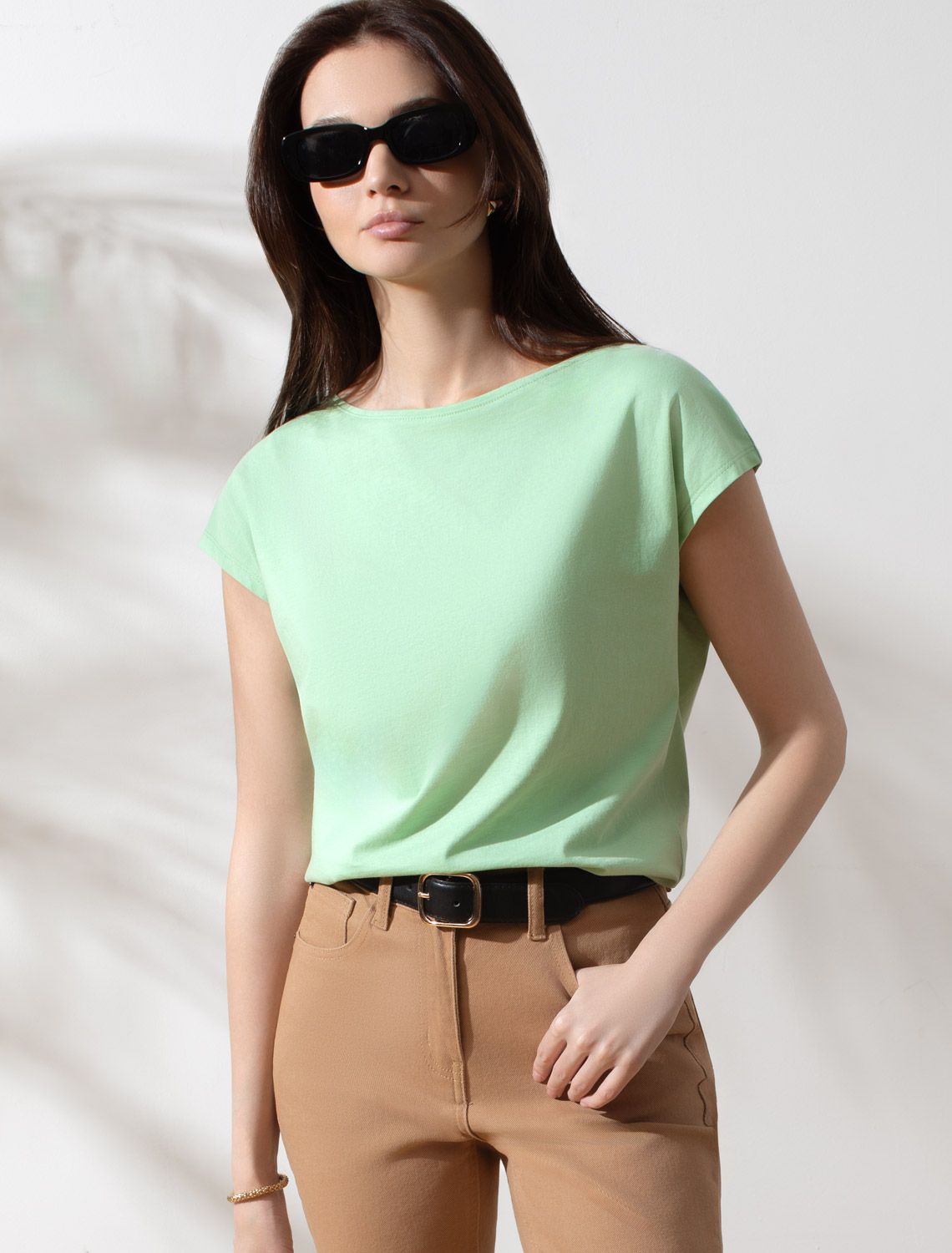 Ст.цена 960р Футболка с цельнокроеным рукавом D49.088 фисташковый