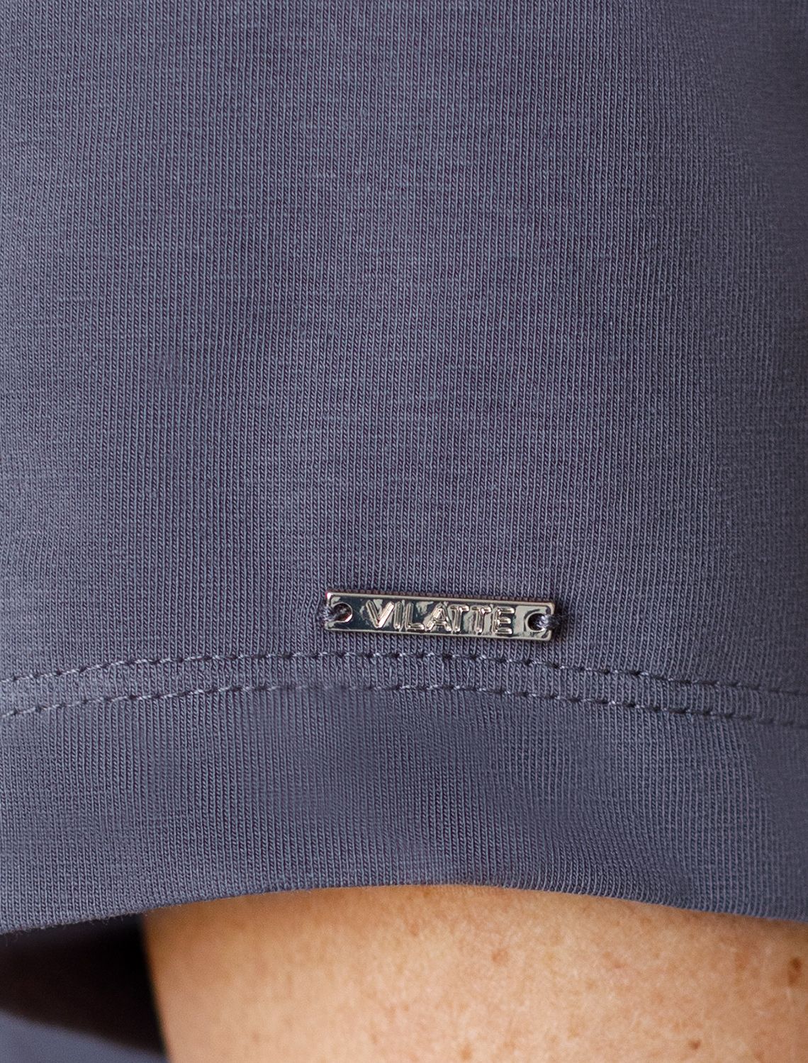 Ст.цена 1190р Футболка из премиального хлопка с эластаном D49.096 т.серый