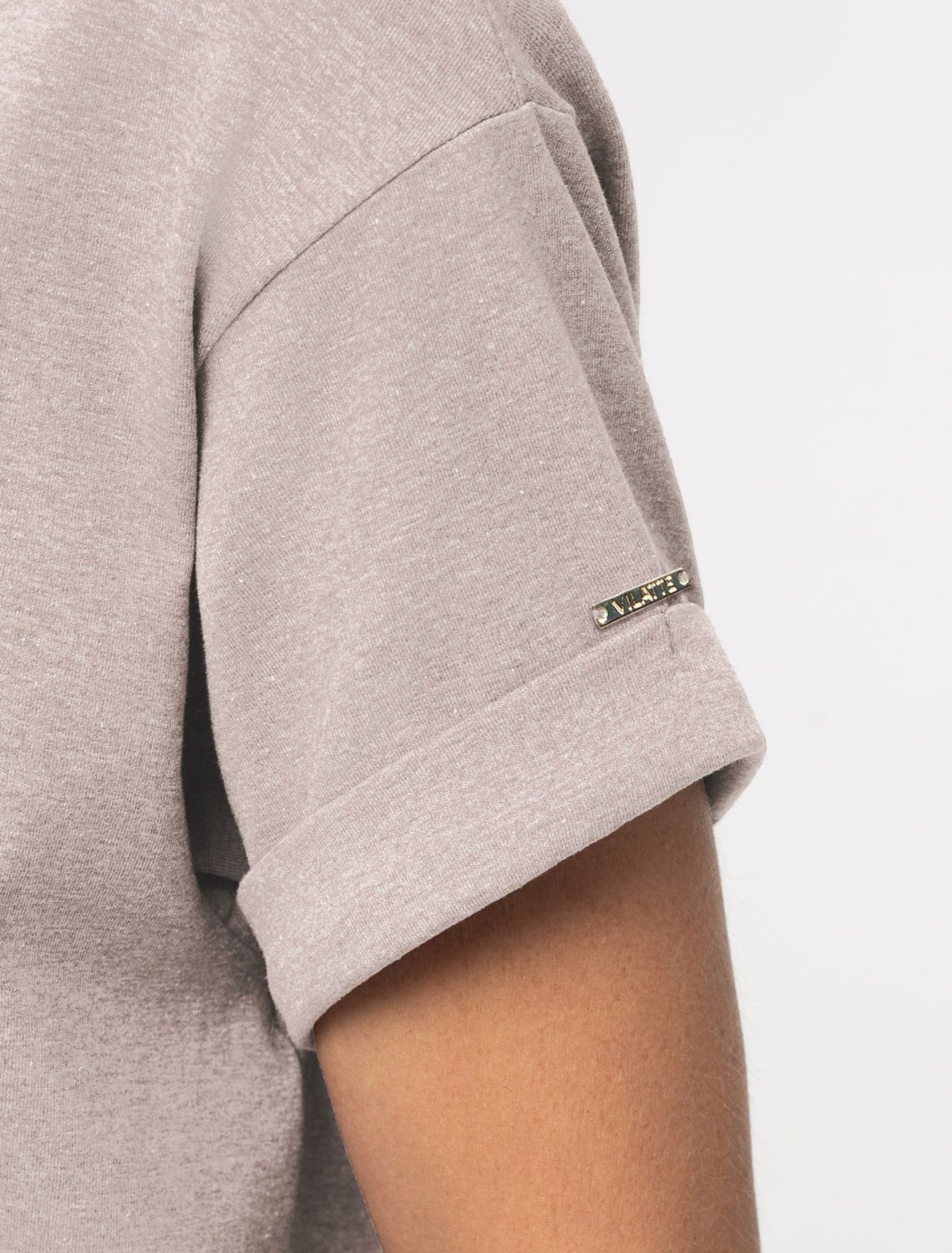 Ст.цена 1290р Футболка из премиального хлопка D49.117 кофейный меланж