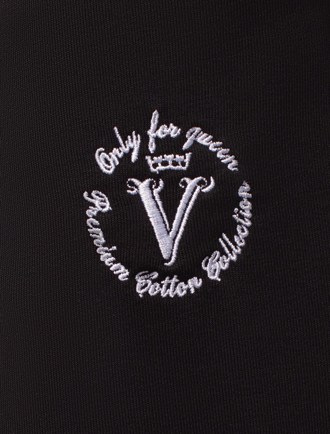 Ст.цена 2590р Прямые брюки из петельчатого футера-трехнитки D44.089 черный