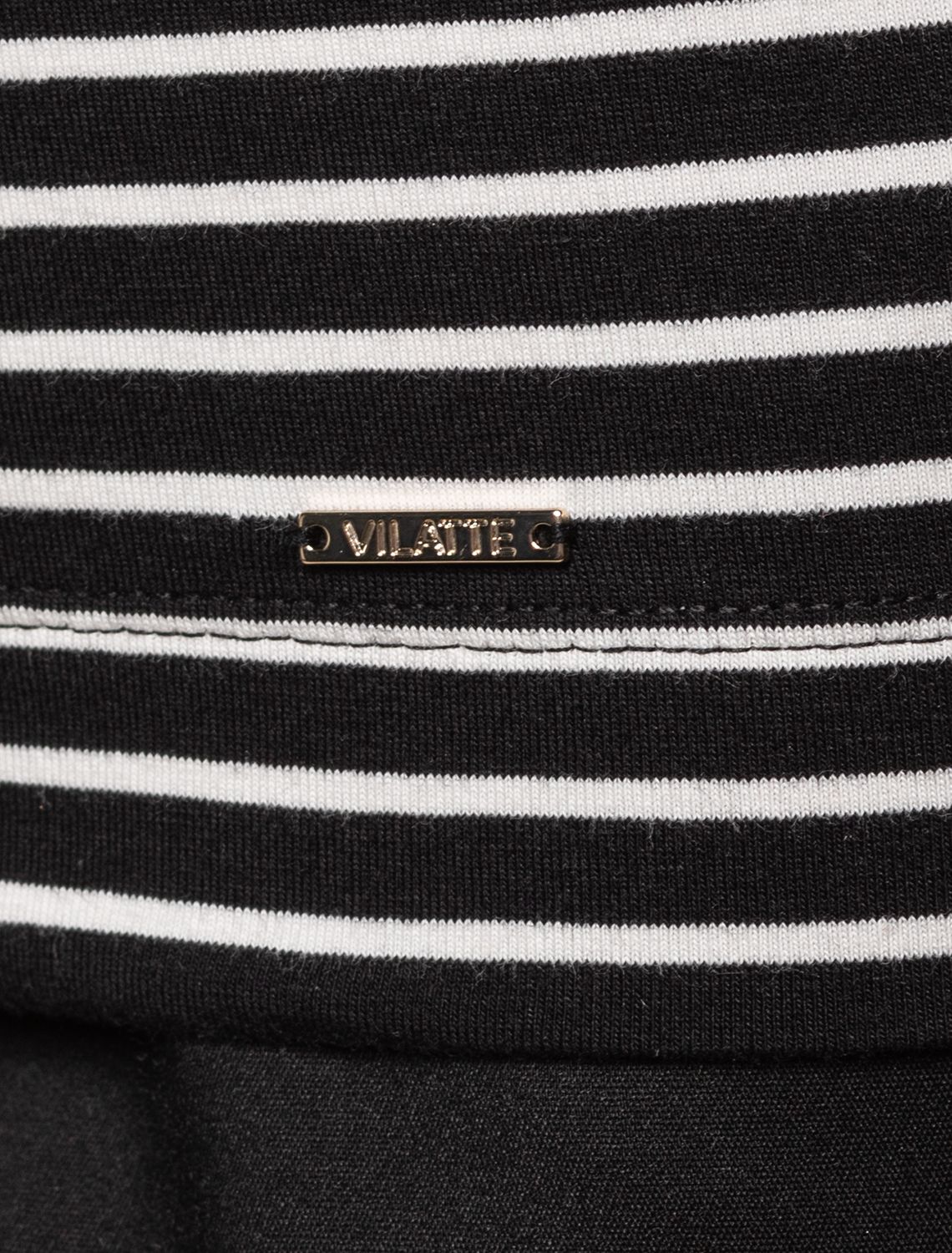 Ст.цена 1290р Водолазка из премиального хлопка с эластаном D49.037 черно-белая полоса