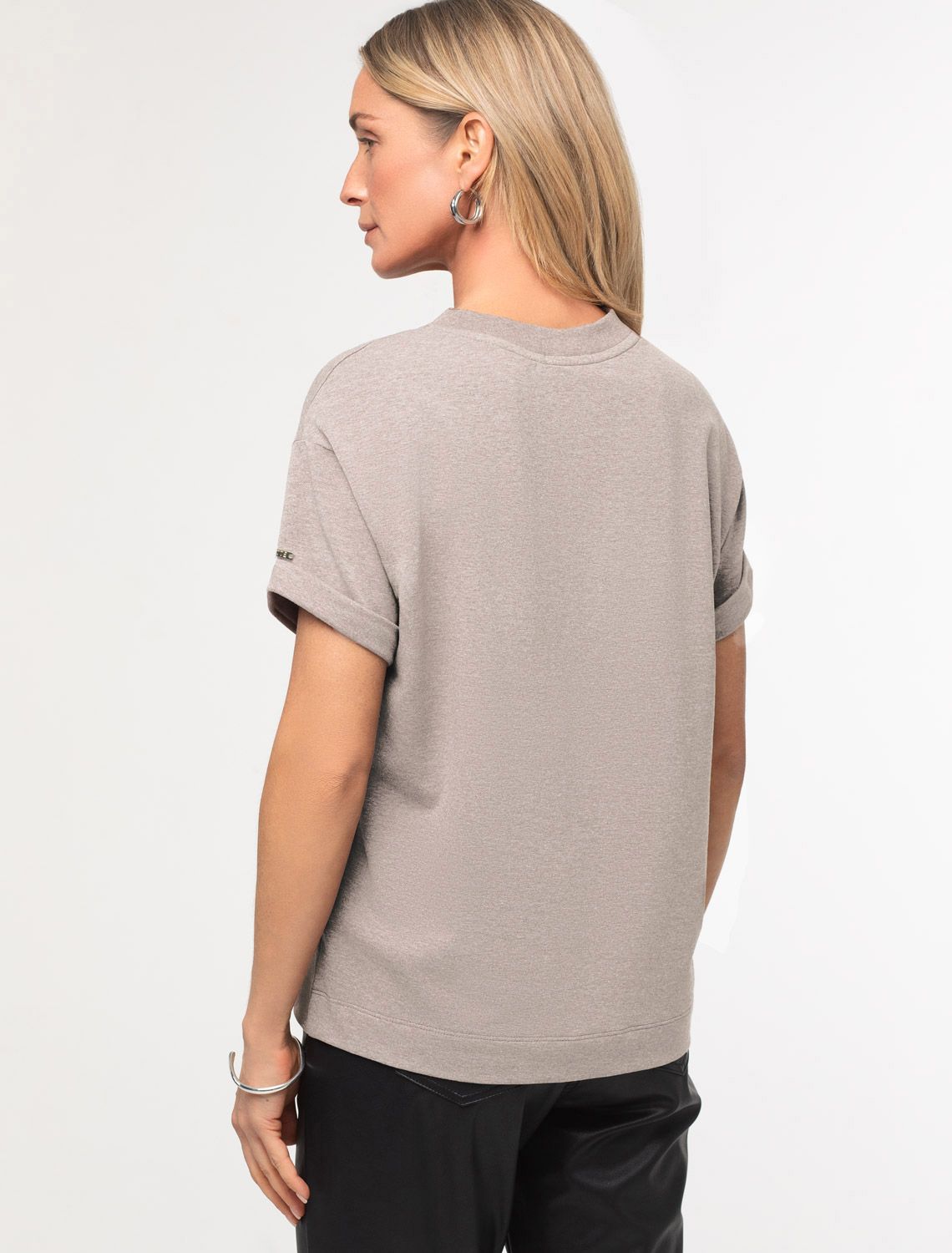 Ст.цена 1290р Футболка из премиального хлопка D49.117 кофейный меланж