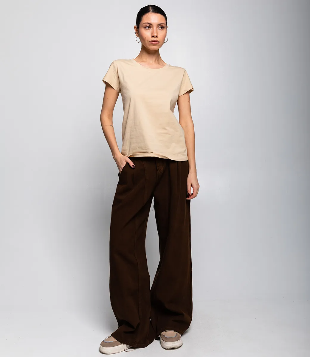 Футболка #КТ904 (1), бежевый