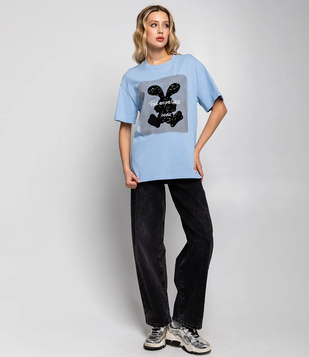 Футболка #КТ3036 (1), голубой