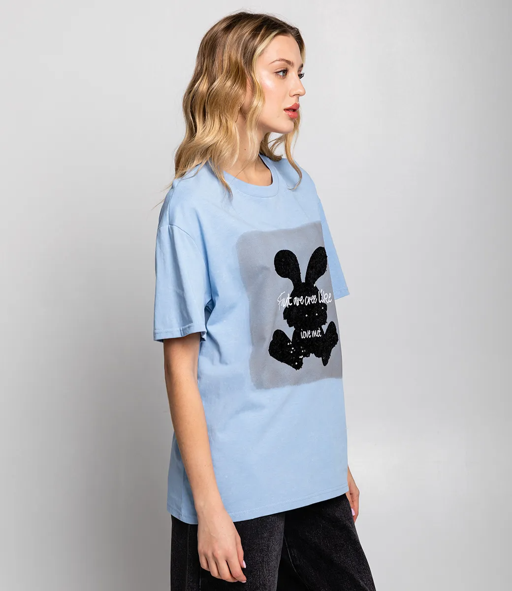 Футболка #КТ3036 (1), голубой