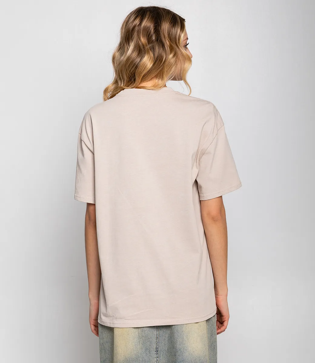 Футболка #КТ3036 (1), бежевый