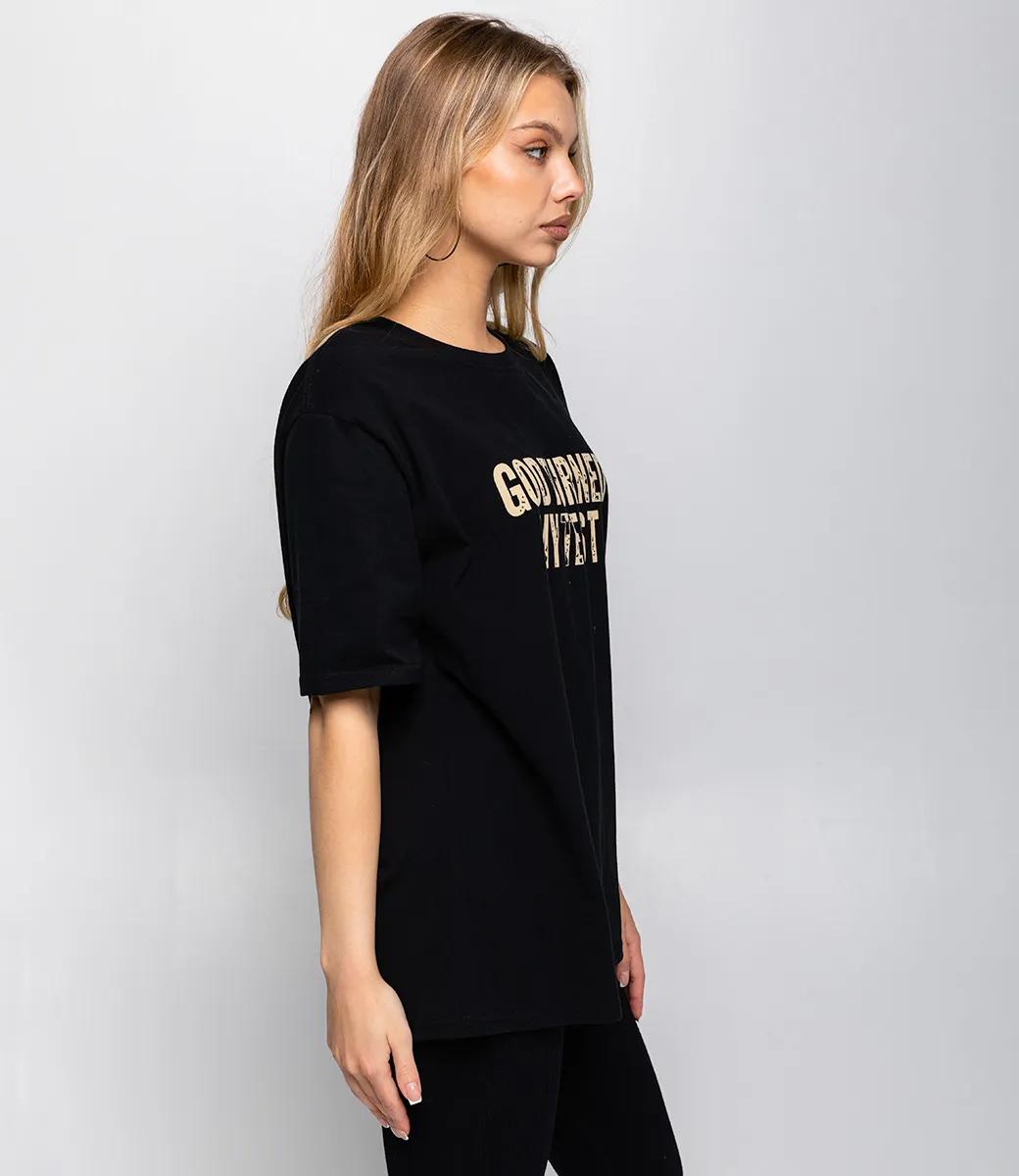 Футболка #КТ108-68, чёрный