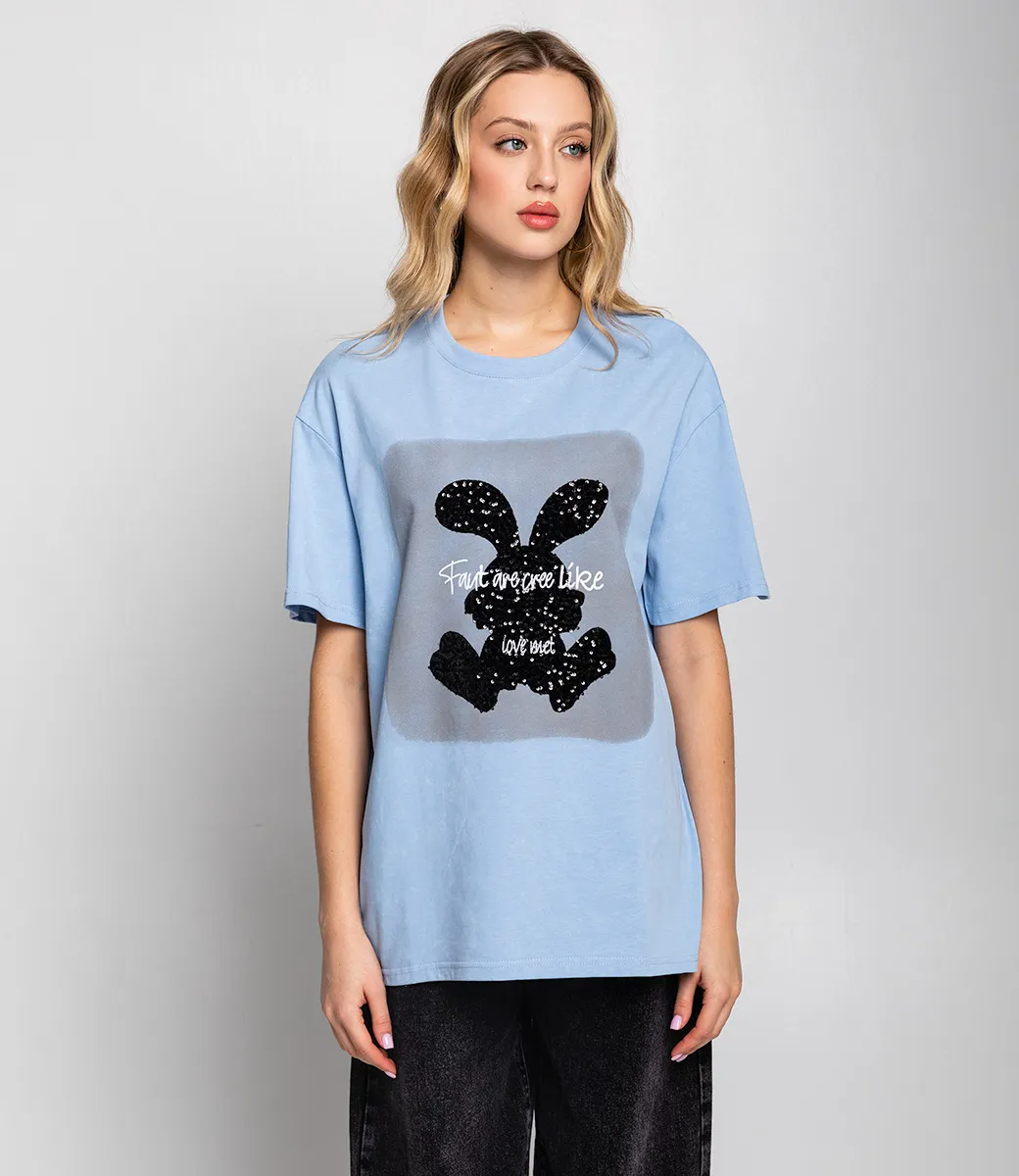 Футболка #КТ3036 (1), голубой