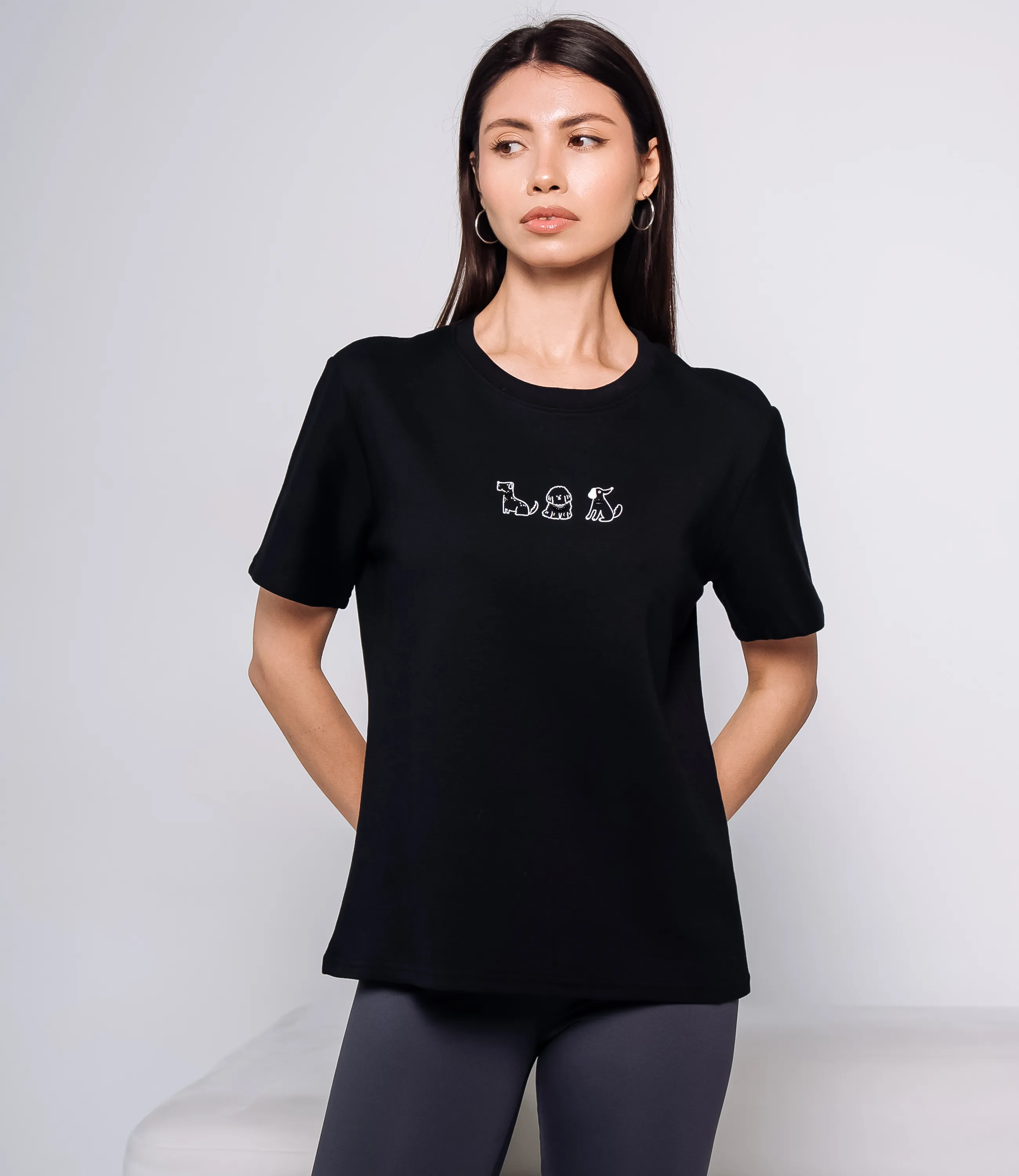 Футболка #КТ30816, чёрный