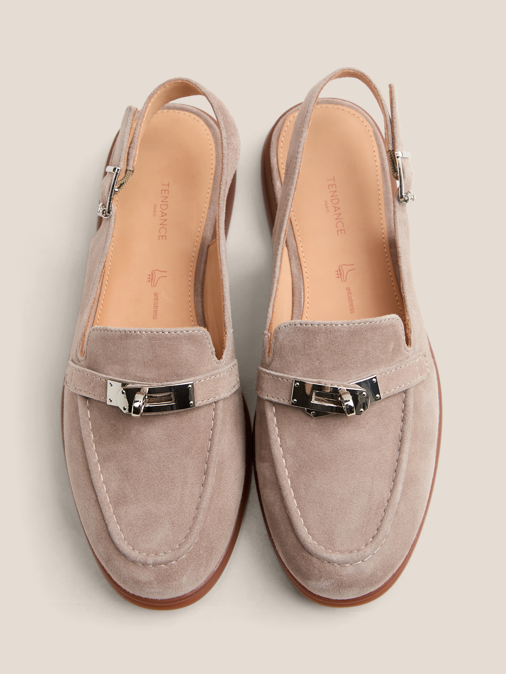 Женские лоферы с открытой пяткой (слинг-бэк) TENDANCE 4752773, серовато-коричневый