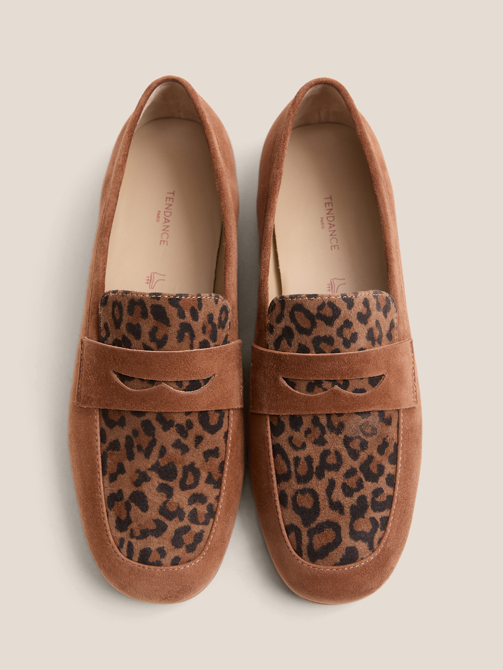 Женские лоферы TENDANCE 4835003, леопардовый принт