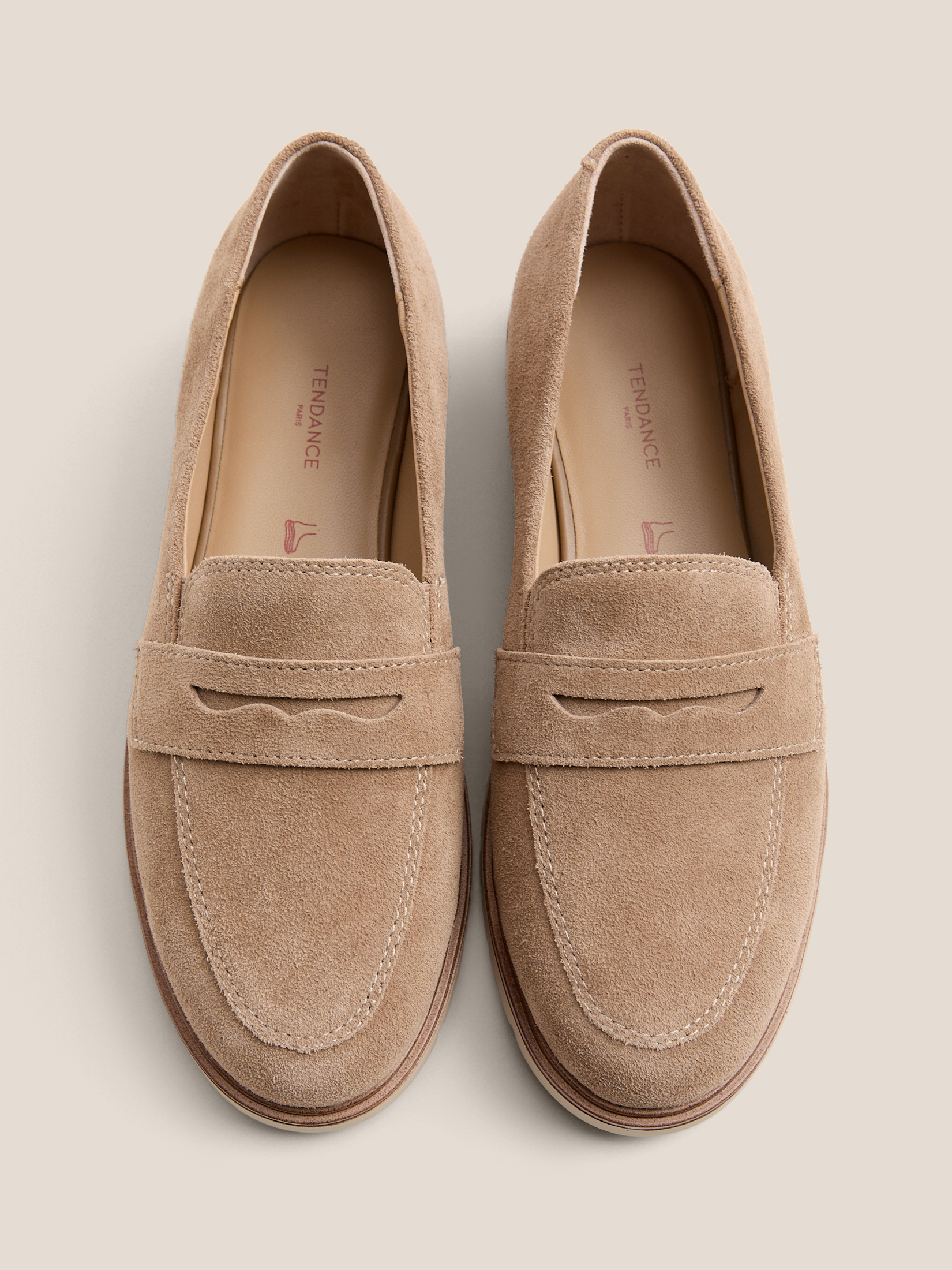 Женские лоферы TENDANCE 4834063, темно-бежевый