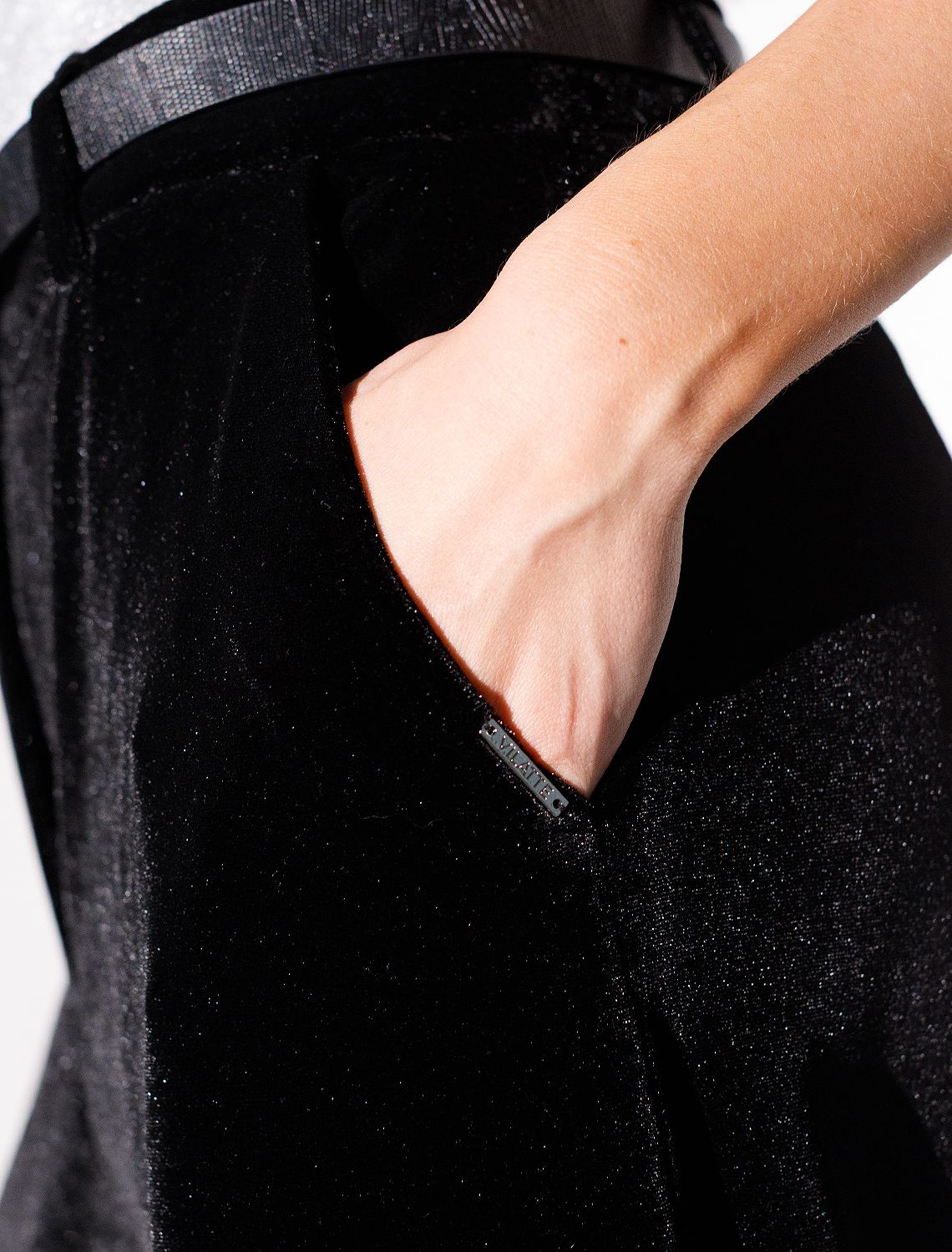 Брюки палаццо широкие из мягкого бархата