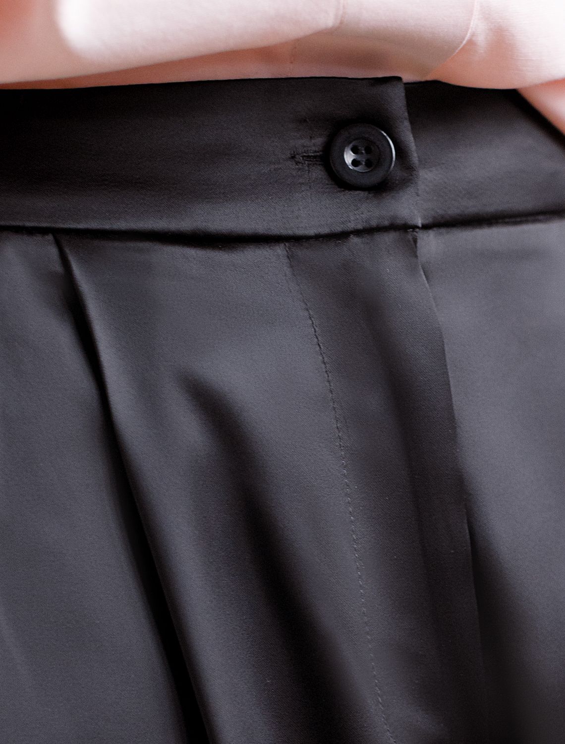 Брюки палаццо широкие из струящегося сатина