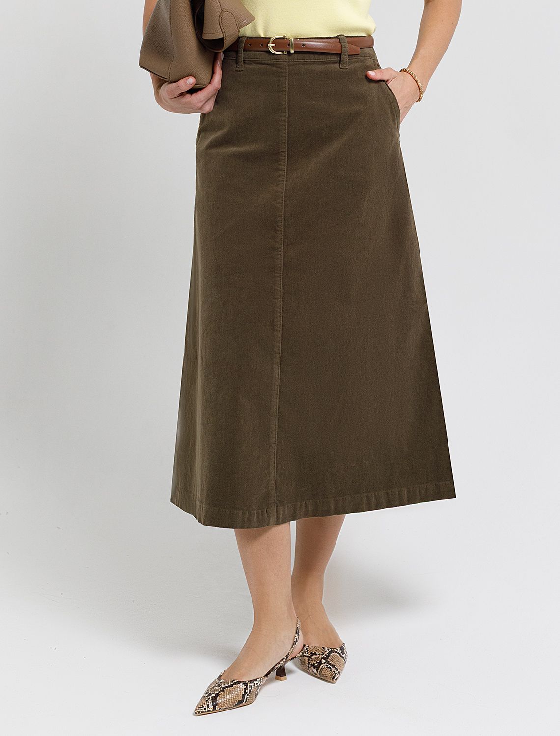 Юбка из эластичного микро-вельвета