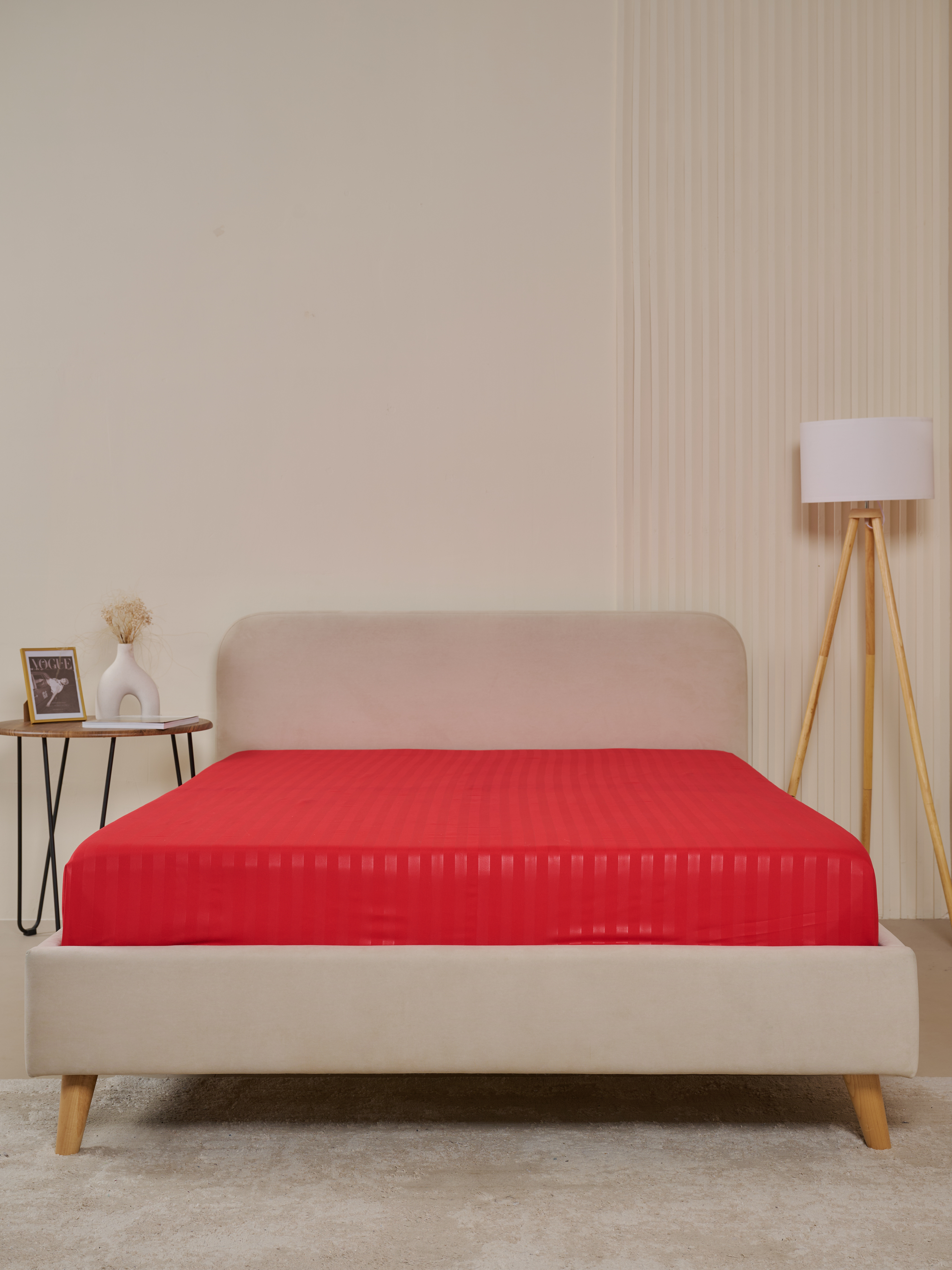 Простыня Микрофибра Страйп - Красный