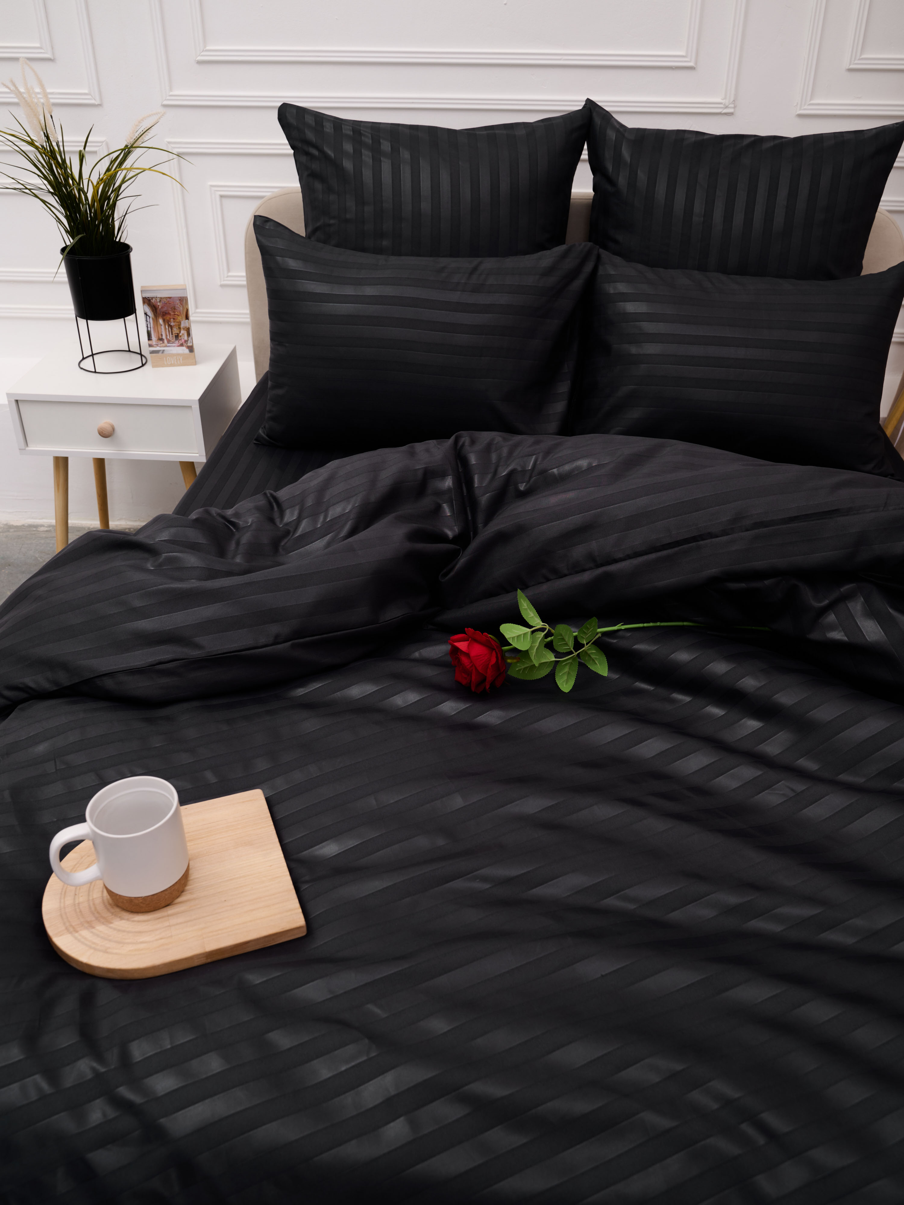 Пододеяльник Микрофибра Страйп - Графит