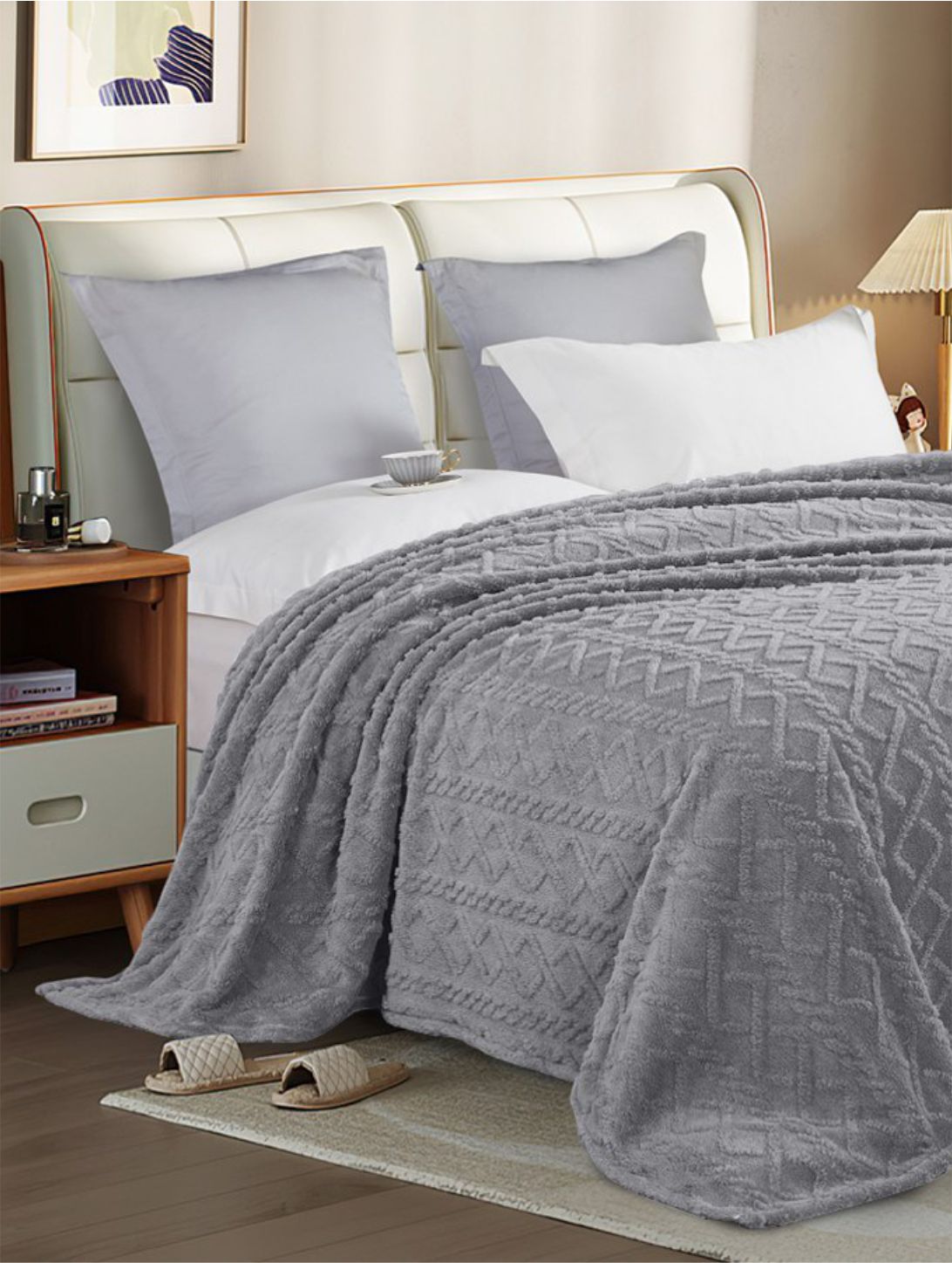 Плед Велсофт Гамми - СЕРЫЙ